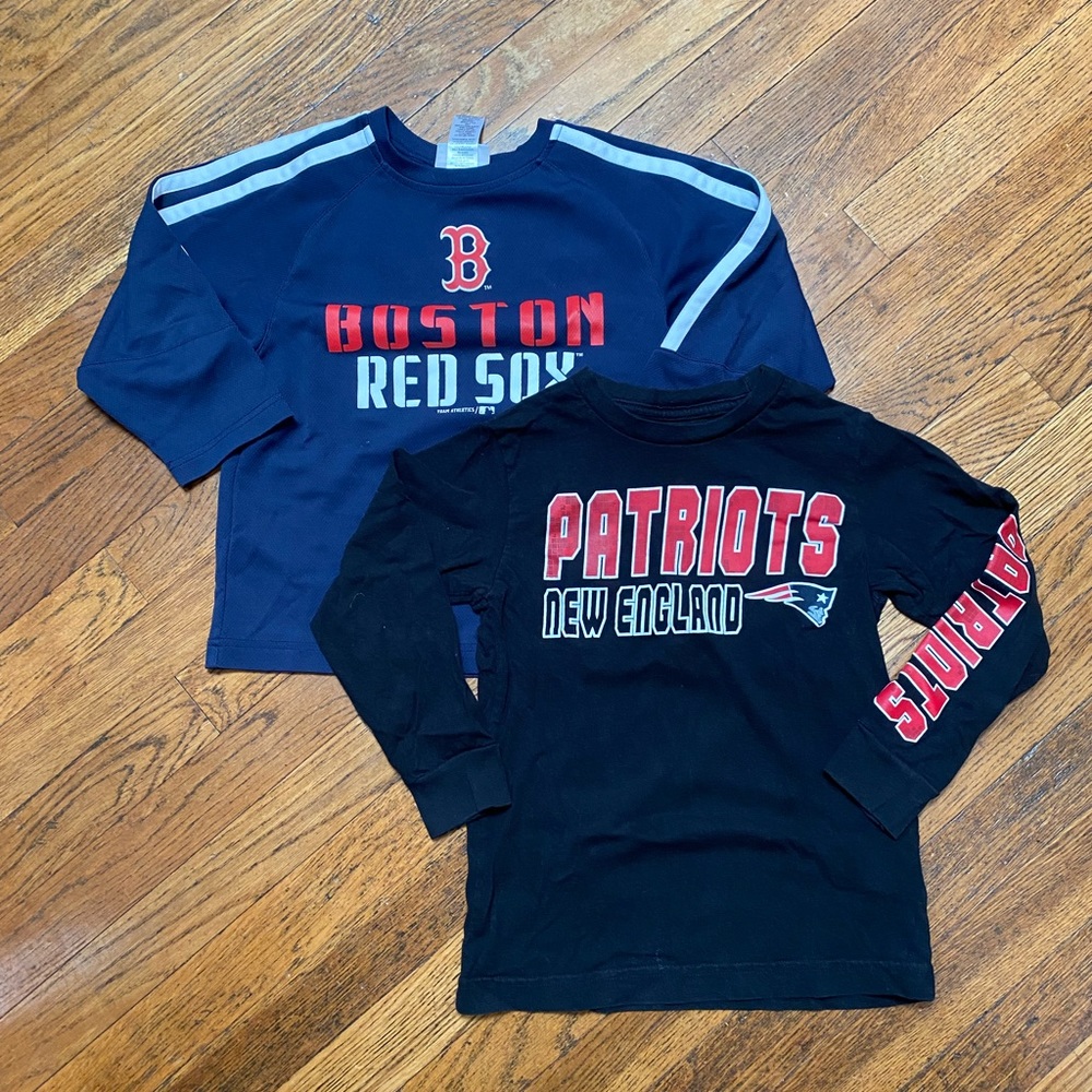 Boys Patriots and Red Sox Shirt Bundle size XS
